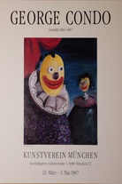 George Condo. Gemälde 1984-1987. KUNSTVEREIN MÜNCHEN 28. März - 3. Mai 1987 [Ausstellungsplakat/ exhibiton poster]