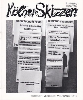 Kölner Skizzen. 2. Jahrgang, Heft 2/ 1980. PORTRAIT: VERLEGER WOLFGANG HAKE