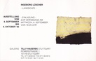 INGEBORG LÜSCHR. LANDSCAPE [invitation card/ Einladungskarte]