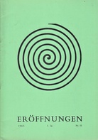ERÖFFNUNGEN. Magazin für Literatur & bildende Kunst. 5. Jg., Nr. 15, 1965