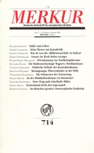 MERKUR. Deutsche Zeitschrift für Europäisches Denken. Heft 11, 62. Jahrgang, November 2008