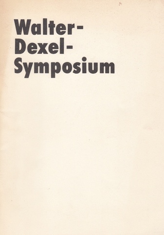Walter-Dexel-Symposium.