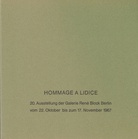 Hommage à Lidice. 20. Ausstellung der Galerie René Block Berlin. 22. Oktober bis 17. November 1967