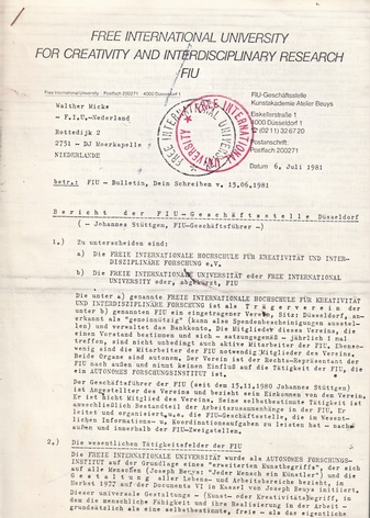 Johannes Stüttgen. Bericht der FIU-Geschäftsstelle Düsseldorf