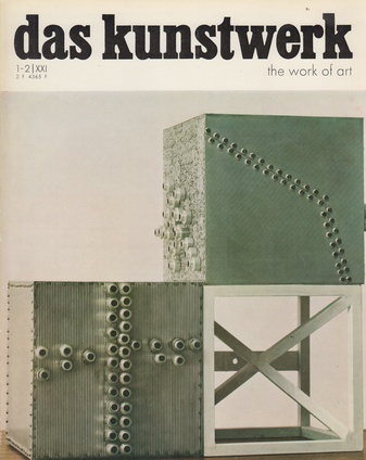 das kunstwerk. the work of art. Oktober - November 1967