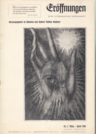 ERÖFFNUNGEN. Eine literarische Zeitschrift. Nr. 2/ März - April 1961