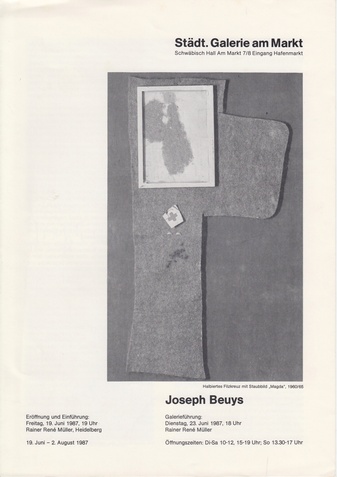Joseph Beuys. Städt. Galerie am Markt 1987