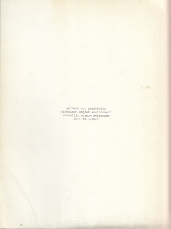 Gerhard von Graevenitz. Kinetisch Objekt-Enviroment. Stedelijk Museum Amsterdam