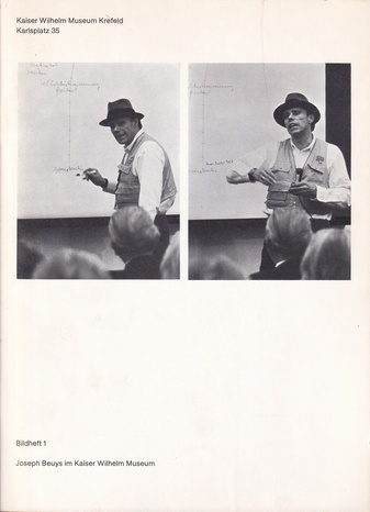 Joseph Beuys im Kaiser Wilhelm Museum. Bildheft 1
