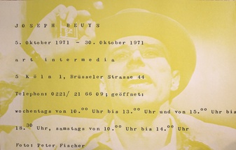 Joseph Beuys. 5. Oktober 1971 – 30. Oktober 1971, art intermedia, Köln