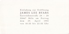 JAMES LEE BYARS. Galerie Michael Werner, 30. APRIL - 21. MAI 1994 [invitation card/ Einladungskarte]