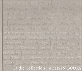 CALDIC COLLECTION. ARTISTS' BOOKS