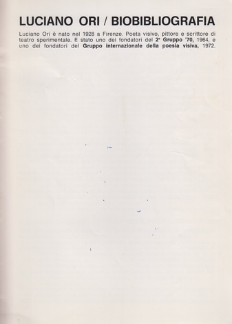 LUCIANO ORI / BIOBIBLIOGRAFIA