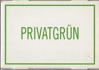 PRIVATGRÜN. Kunst im privaten Raum. 55 Interventionen. Hausgarten/ Dachgarten/ Schrebergarten