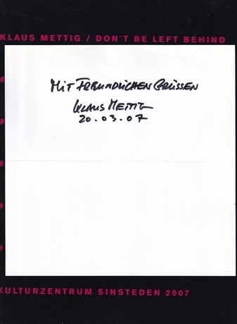 KLAUS METTIG / DON'T BE LEFT BEHIND