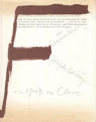 Joseph Beuys. [ein Gruß an Cleve]. Kleve, Städtisches Museum Haus Koekkoek, 21. April bis 9. Juni 1991