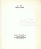 G. F. Ris. Lichtfelder [Widmungsexemplar]