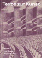 TEXTE ZUR KUNST März 1998, 8. Jahrgang Nr. 29. Armaly/ von Bonin/ Broodthaers