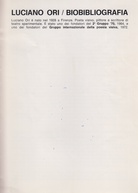 LUCIANO ORI / BIOBIBLIOGRAFIA