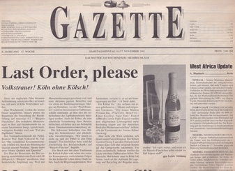 GAZETTE. X. Jahrgang, 47. Woche. Samstag/ Sonntag 16./17. November 1991