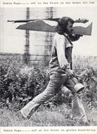Robin Page... off to the Front in the Great Art War/ auf an die Front im großen Kunstkrieg. Werke 1969 - 1974. Kunstverein für die Rheinlande und Westfalen, düsseldorf, 13. Sept. bis 10. Nov. 1974