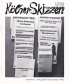 Kölner Skizzen. 2. Jahrgang, Heft 2/ 1980. PORTRAIT: VERLEGER WOLFGANG HAKE