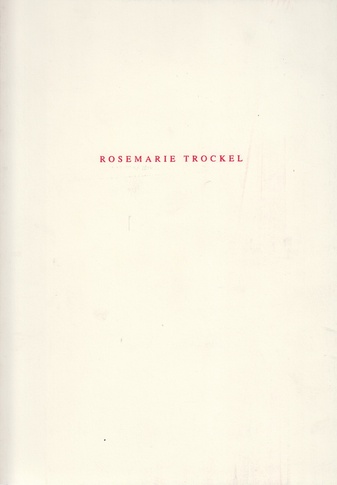 AN EMPTY SPACE. ROSEMARIE TROCKEL