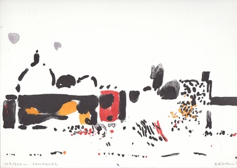 Oskar Koller. Aquarelle und Zeichnungen. Vorzugsausgabe mit beil. Orig. Lithographie, sign., num.