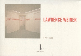 LAWRENCE WEINER. 6 POST CARDS