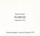 Dietrich helms. Florenz. September 1976