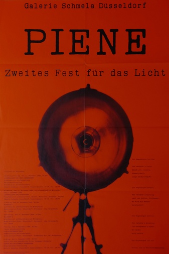 PIENE. Zweites Fest für das Licht. Galerie Schmela Düsseldorf. November/ Dezember 1966.