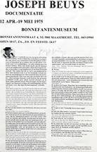 Joseph Beuys, DOCUMENTATIE. Ausstellungsplakat. SIGNIERT