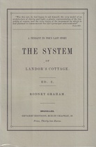 Rodney Graham. THE SYSTEM OF LANDOR'S COTTAGE. A PENDANT TO POE'S LAST STORY. ED. 2