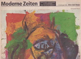 Kölner Stadt-Anzeiger 27./ 28. April 1996. Moderne Zeiten. gestaltet von Georg Baselitz