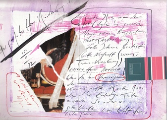 Wolf Spies. 'Die Liebe zu den briefen oder: Sehnsucht stirbt im Schuhkarton' [mit beiliegender orig. Brief-Collage]