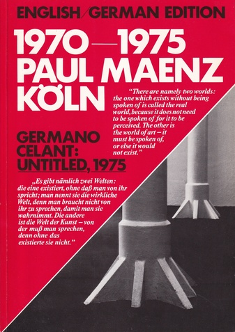 1970-1975. Paul Maenz Köln