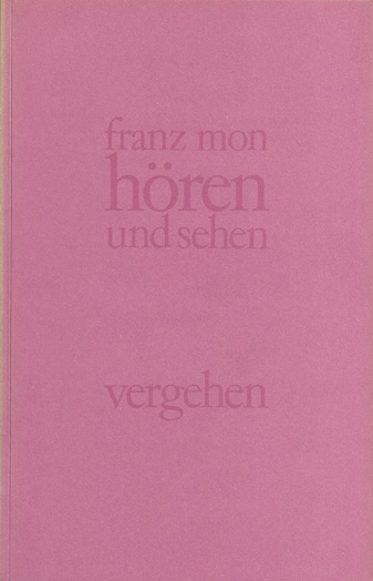 hören und sehen vergehen. ein stück für spieler, stimmen und geräusche