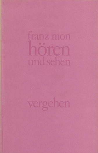 hören und sehen vergehen. ein stück für spieler, stimmen und geräusche