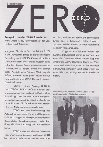 ZERO foundation. Sonderausgabe