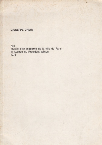 Giuseppe Chiari. Ouvres / Livres / Documents