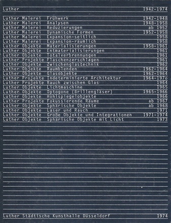 Luther. Städtische Kunsthalle Düsseldorf, 1. Februar - 3. März 1974