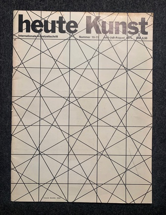 heute Kunst Nummer 10 - 11/ Juni-Juli-August 1975. Internationale Kunstzeitschrift