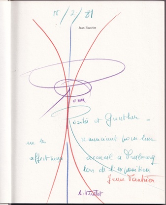 JEAN FAUTRIER. GEMÄLDE - ZEICHNUNGEN [Widmungsexemplar mit Zeichnung/ dedicated with drawing]