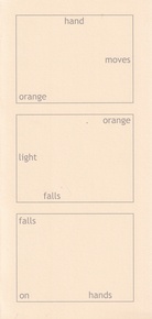 maud vande veire. hand moves orange light falls on hands 
