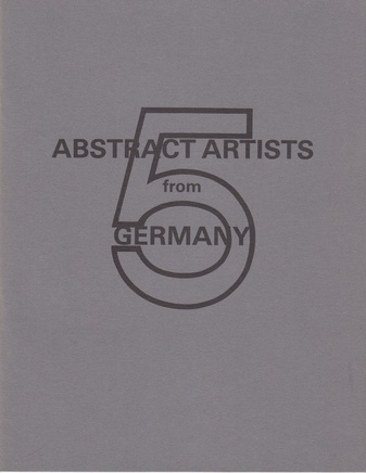 FIVE ABSTRACT ARTISTS from GERMANY. Emil Schumacher/ Gotthard Graubner/ Guenther Uecker/ Heinz Mack/ Ulrich Erben