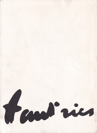 Jean Fautrier, 1925 - 1935 [Stedelijk Museum Amsterdam, 11 januari - 2 maart, 1986. Catalogusnummer 708/ Kunsthaus Zürich; 15 märz - 4 mai, 1986]