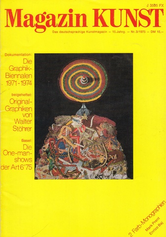 Magazin Kunst. Das deutschsprachige Kunstmagazin - 15. Jahrg. - Nr. 3/1975. beigeheftet: Originalgraphiken von Walher Stöhrer