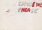 chris newman. EXCUSE THE PHRASE. book with drawings [invitation card/ Einladungskarte] 