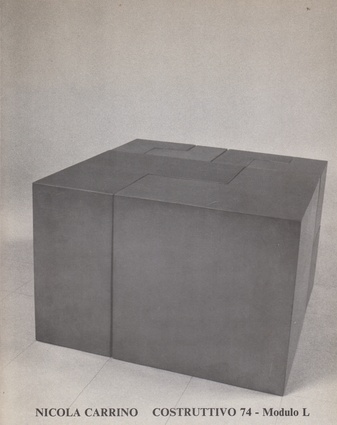 NICOLA CARRINO. COSTRUTTIVO 74. Modulo L