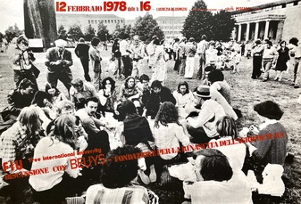 Joseph Beuys. Free International University. Discussione con Beuys - Fondazione per la Rinascita dell'Agricoltura. Poster/ Plakat